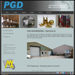 Screen shot of the PGD Engineering website.