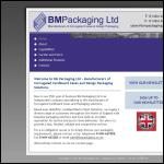 Screen shot of the B M Packaging Ltd website.
