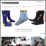Screen shot of the My Favourite Socks website.