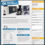 Screen shot of the Gl Machine Tool Services Ltd website.
