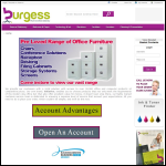 Screen shot of the Burgess Office Equipment Ltd website.