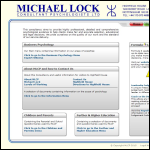 Screen shot of the Michael Lock Consultant Psychologists Ltd website.