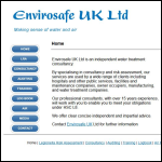 Screen shot of the Envirosafe UK Ltd website.