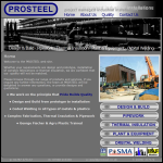 Screen shot of the Prosteel Ltd website.