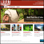 Screen shot of the Moat Plant Hire & Sales Ltd website.