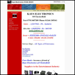 Screen shot of the Kays Electronics of Chesterfield website.
