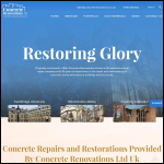Screen shot of the Concrete Renovations website.