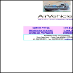 Screen shot of the Air Vehicles Design & Engineering Ltd website.