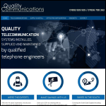 Screen shot of the Quality Communications (S E) website.