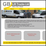 Screen shot of the G B Lift Trucks Ltd website.