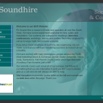 Screen shot of the P A Sound Hire website.