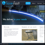Screen shot of the Laserfast Ltd website.