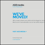 Screen shot of the Adz Media Ltd website.