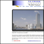 Screen shot of the Network Services Ltd website.