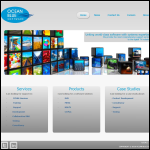 Screen shot of the Ocean Blue Software website.