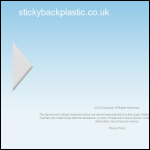 Screen shot of the Sticky Back Plastic website.