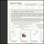 Screen shot of the The Green Tree Writing Company website.
