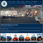 Screen shot of the Mms Ship Repair & Dry Dock Co. Ltd website.