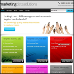 Screen shot of the Marketing Data Solutions Ltd website.