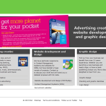 Screen shot of the Giraffe Advertising Agency London website.