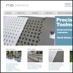 Screen shot of the ND Precision Products website.