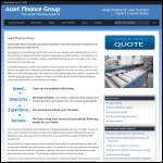 Screen shot of the Asset Finance Group website.