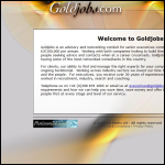 Screen shot of the Goldjobs Media Ltd website.