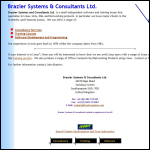 Screen shot of the Brazier Systems & Consultants Ltd website.