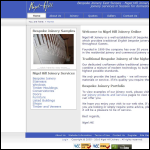 Screen shot of the Nigel Hill Joinery website.
