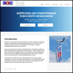 Screen shot of the Cooling Event Services Ltd website.