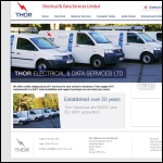 Screen shot of the Thor Electrical & Data Services Ltd website.