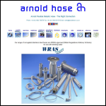 Screen shot of the Arnold (Hose) Ltd website.