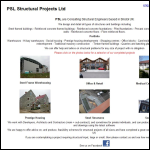 Screen shot of the P S L Structural Projects Ltd website.