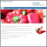 Screen shot of the J Ingham Foods Ltd website.