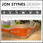 Screen shot of the Jon Stynes Design website.