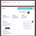 Screen shot of the Knight Warner Ltd website.