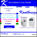 Screen shot of the Koolbreeze website.