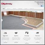 Screen shot of the Digaway Skip & Mini Digger Hire website.