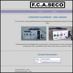 Screen shot of the F C A Seco website.