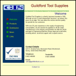 Screen shot of the Guildford Tool Supplies Ltd website.