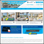 Screen shot of the Southern Counties Leisure website.
