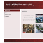 Screen shot of the Cyril Luff (Metal Decorators) Ltd website.