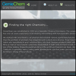 Screen shot of the Geniechem Ltd website.