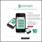 Screen shot of the Convert Recruitment Solutions Ltd website.