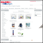 Screen shot of the M & D Cleaning Supplies Ltd website.
