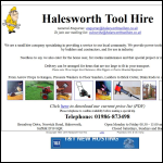 Screen shot of the Halesworth Tool Hire website.