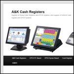 Screen shot of the A & K Cash Registers website.