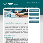 Screen shot of the Verve Training website.
