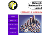 Screen shot of the Hallamshire Hardmetal Products Ltd website.