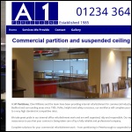 Screen shot of the A1 Partitions website.